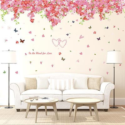 SK2005 Cherry blossom DIY decorative wall sticker 2pieces/set