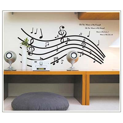 AY9050 Music Icon DIY decorative removable waterproof wall sticker