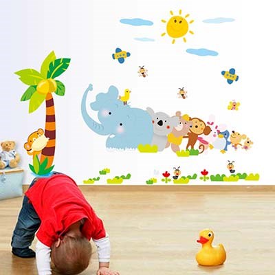 AY9161ocean and beach and animal Wall Sticker 60*90