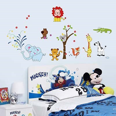 AY9221animal and tree kid home decorate Wall Sticker 60*90