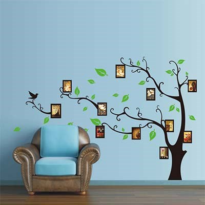 AY803B black photo frame tree wall sticker adesivo parede wandsticker wandaufkleber sticker mural autocollant mural