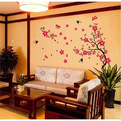 AY818 plum blossom swallow wall sticker 